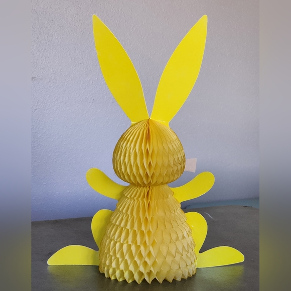 Vintage Honeycomb Accordian Easter Rabbit Decor - Rare! - Picture 6 of 8